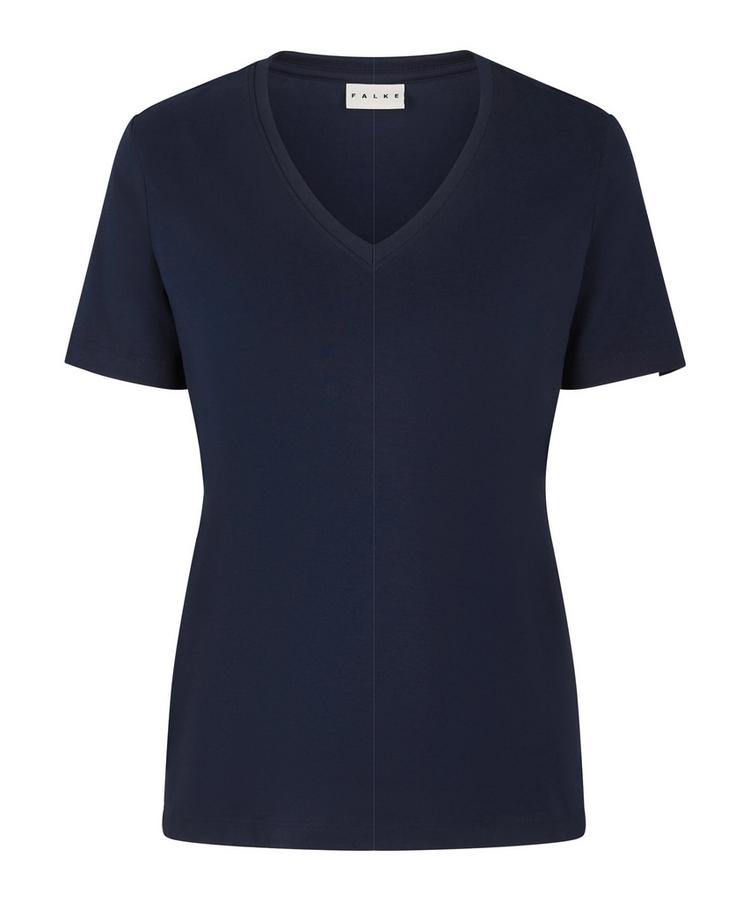 Falke Falke V-Neck T-Shirt Damen - space blue (6116) - 0 | SportScheck