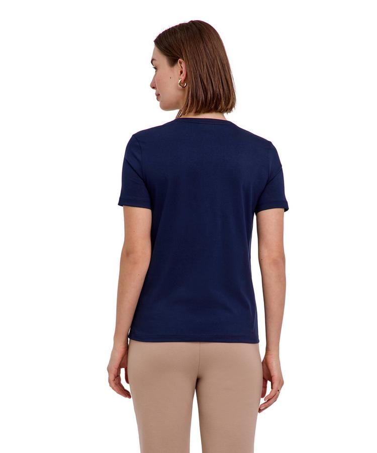 Falke Falke V-Neck T-Shirt Damen - space blue (6116) - 0 | SportScheck