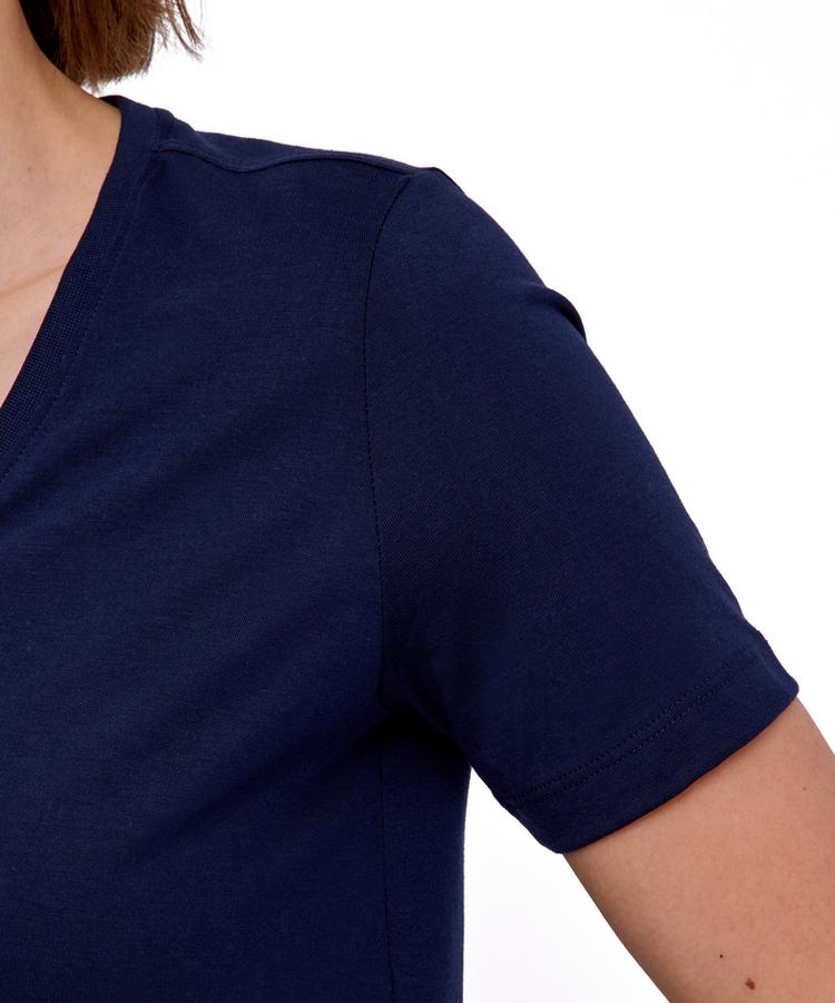 Falke Falke V-Neck T-Shirt Damen - space blue (6116) - 2 | SportScheck