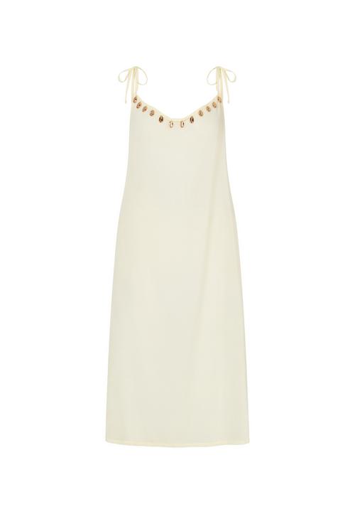 Moda Minx GOLD SHELLS CHIFFON LONG SKIRT Tr&auml;gerkleid Damen