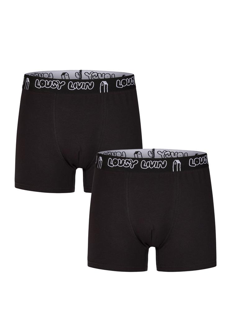 Lousy Livin Lousy Livin 2Pack Boxershorts Trunks Unterhose Herren - Black - 0 | SportScheck