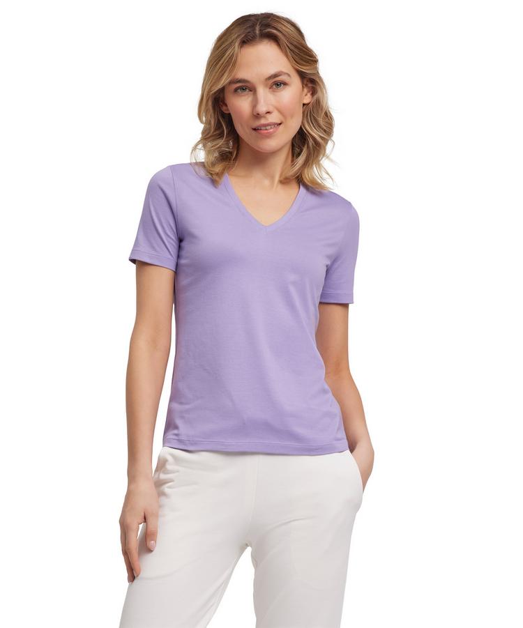 Falke Falke V-Neck T-Shirt Damen - lavender (6901) - 0 | SportScheck