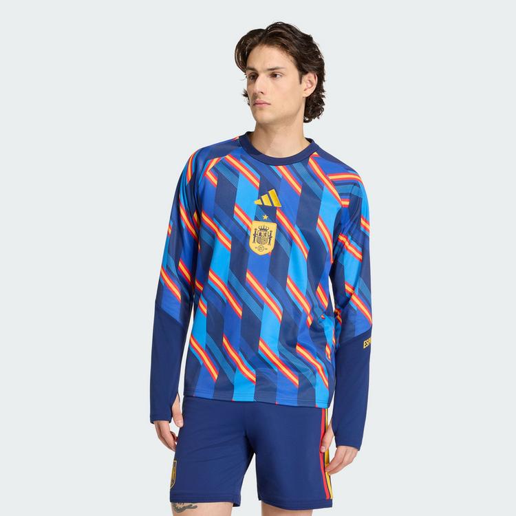 adidas adidas Spanien 26 Pre-Match Heimsweatshirt Funktionstop Herren - Dark Blue - 0 | SportScheck