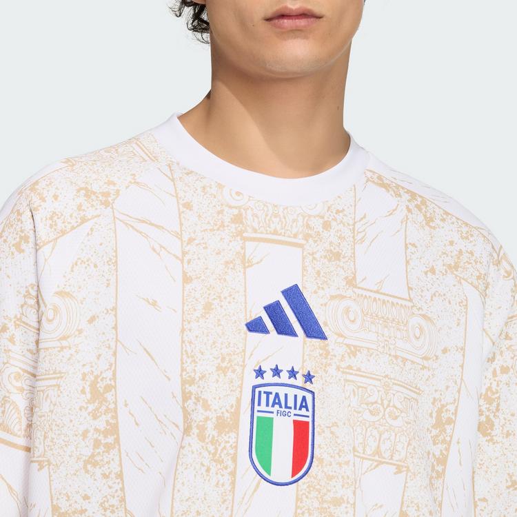 adidas adidas Italien 26 Pre-Match Heimsweatshirt Funktionstop Herren - White / Hazy Beige - 1 | SportScheck