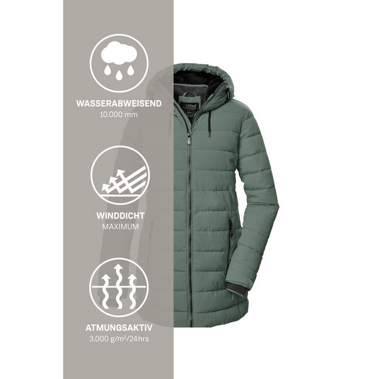 KILLTEC KILLTEC KOW 55 WMN QLTD PRK Funktionsmantel Damen - Gr&uuml;n2048 - 4 | SportScheck