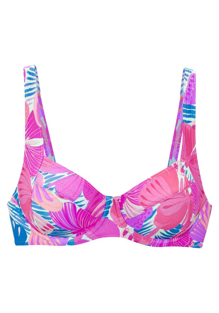sunseeker sunseeker B&uuml;gel-Bikini-Top Bikini Oberteil Damen - pink-blau bedruckt - 0 | SportScheck