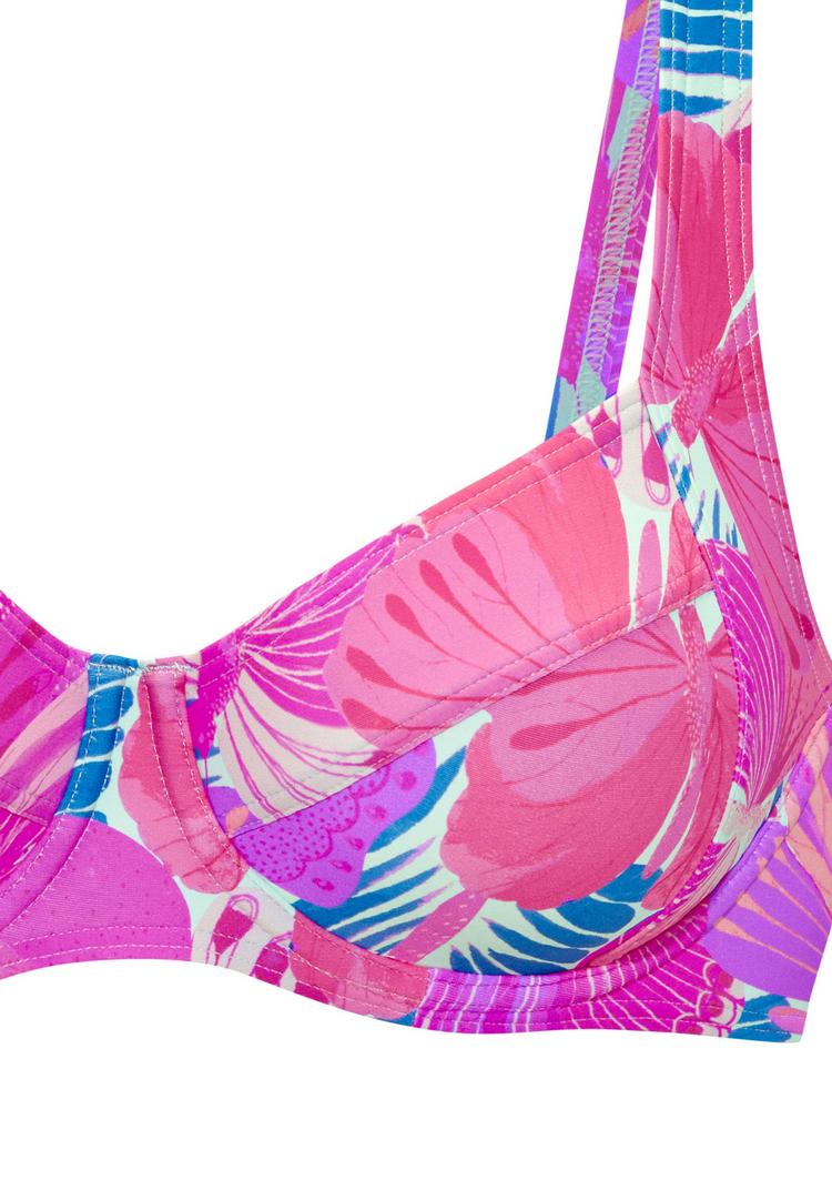 sunseeker sunseeker B&uuml;gel-Bikini-Top Bikini Oberteil Damen - pink-blau bedruckt - 0 | SportScheck