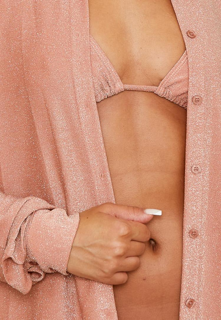 Moda Minx Moda Minx Lumiere Langarmbluse Damen - Soft Peach - 0 | SportScheck