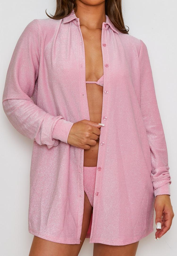 Moda Minx Moda Minx Lumiere Langarmbluse Damen - Candy Pink - 1 | SportScheck