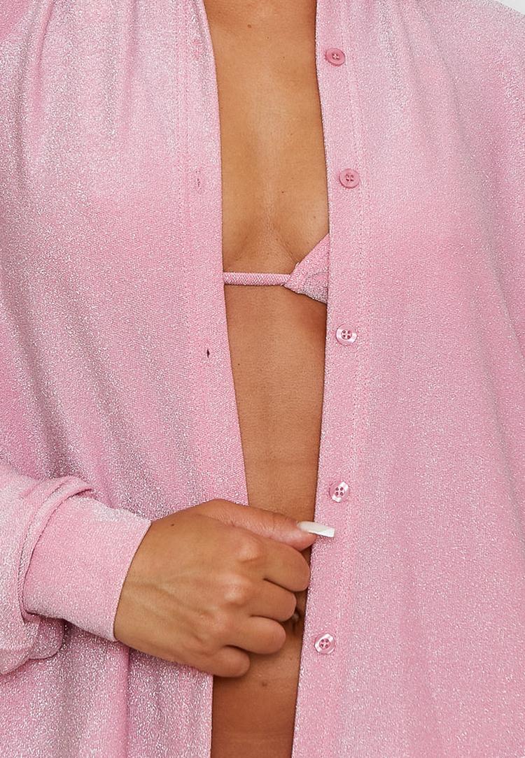 Moda Minx Moda Minx Lumiere Langarmbluse Damen - Candy Pink - 0 | SportScheck