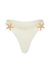 Moda Minx Starfish Fixed Brazilian Bikini Bottom Bikini Hose Damen - Coconut
