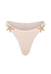 Moda Minx Starfish Scrunch Fixed Bikini Bottom Bikini Hose Damen - Coconut