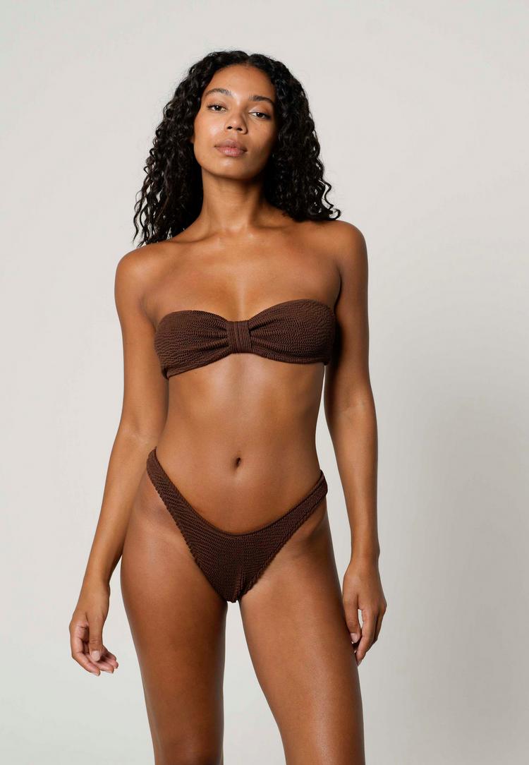 Moda Minx Moda Minx Scrunch Fixed Bikini Bottom Bikini Hose Damen - Coffee - 0 | SportScheck