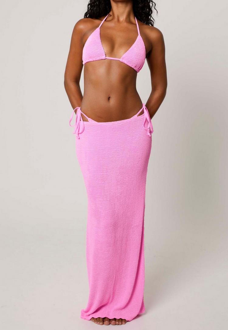 Moda Minx Moda Minx Scrunch Long Maxi Skirt Maxirock Damen - Candy Pink - 2 | SportScheck