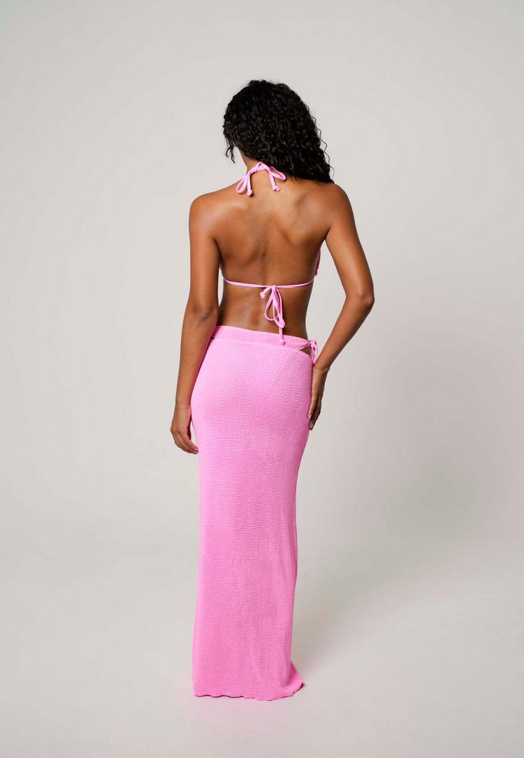 Moda Minx Moda Minx Scrunch Long Maxi Skirt Maxirock Damen - Candy Pink - 5 | SportScheck
