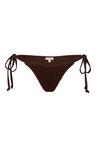 Moda Minx Scrunch Tie Side Bikini Bottom Bikini Hose Damen - Coffee