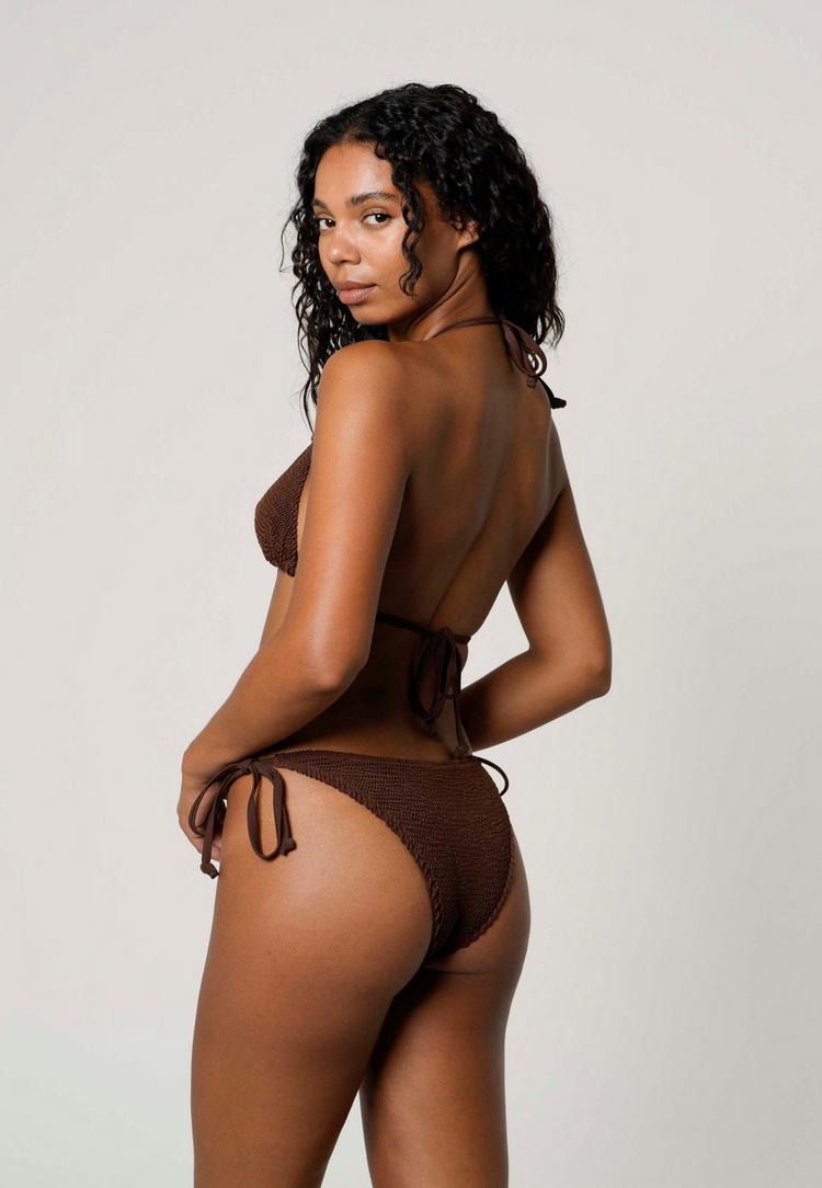 Moda Minx Moda Minx Scrunch Tie Side Bikini Bottom Bikini Hose Damen - Coffee - 3 | SportScheck