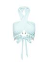 Moda Minx Hera Fixed Droplet Cross Over Top Bikini Oberteil Damen - Blue