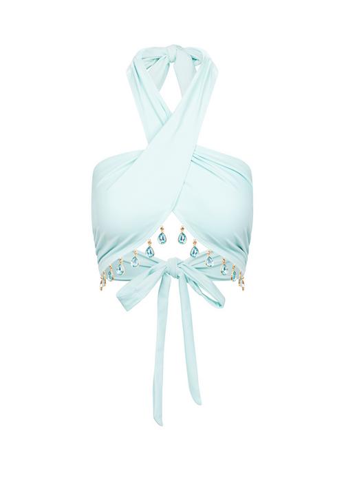Moda Minx Hera Fixed Droplet Cross Over Top Bikini Oberteil Damen