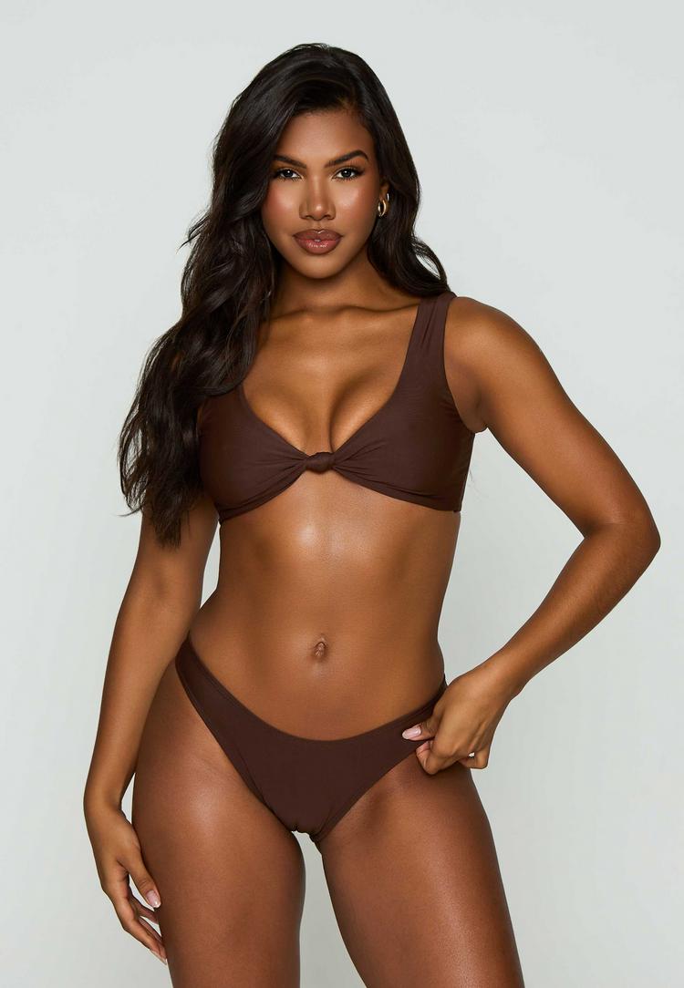 Moda Minx Moda Minx SIMPLE SWIM KNOT TOP Bikini Oberteil Damen - Coffee - 1 | SportScheck