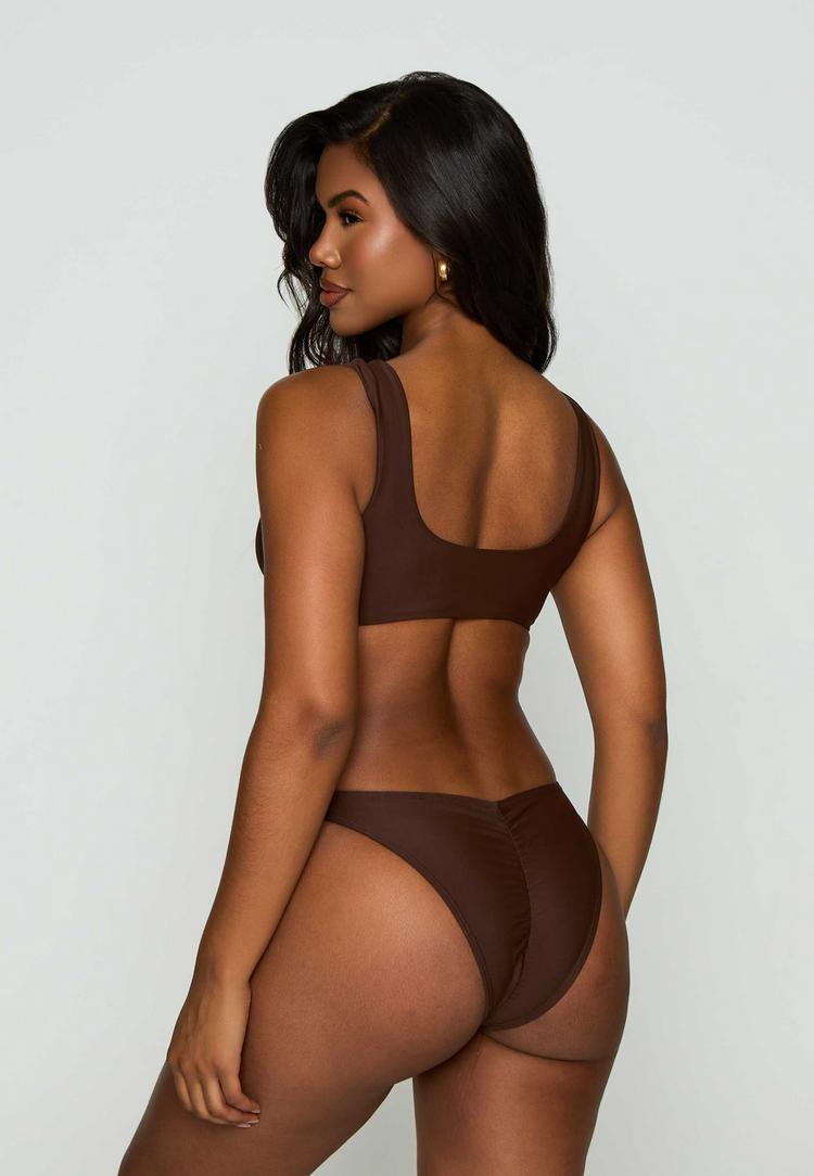 Moda Minx Moda Minx SIMPLE SWIM KNOT TOP Bikini Oberteil Damen - Coffee - 4 | SportScheck