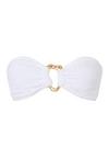 Moda Minx SCRUNCH Irregular Bikini Oberteil Damen - White
