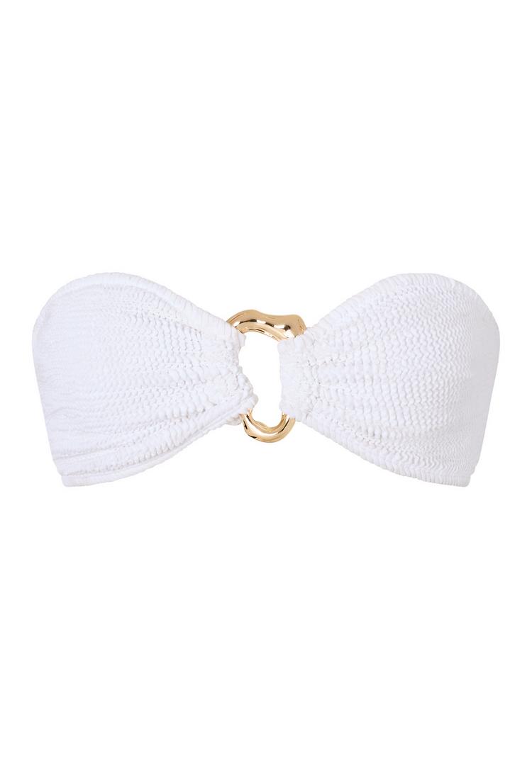 Moda Minx Moda Minx SCRUNCH Irregular Bikini Oberteil Damen - White - 0 | SportScheck