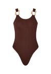 Moda Minx SCRUNCH Irregular Hoop Swimsuit Badeanzug Damen - Coffee
