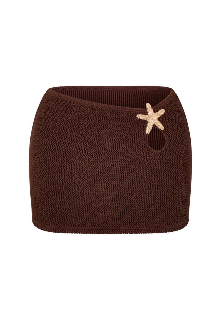 Moda Minx Moda Minx Starfish Scrunch Minirock Damen - Coffee - 0 | SportScheck