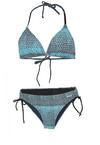 BECO BEERMANN BEactive Side Tie Triangle Bikini Bikini Set Damen - t&uuml;rkis-schwarz
