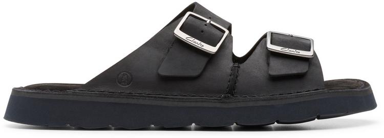 Clarks Clarks Solsbury Strap Slipper Herren - 1216 Black Leather - 0 | SportScheck