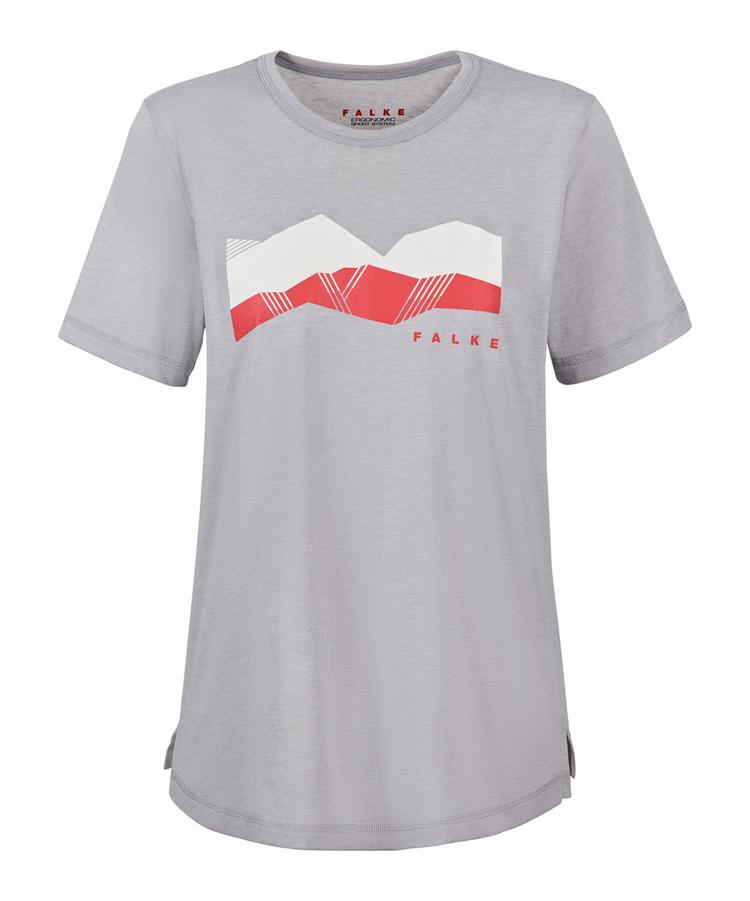 Falke Falke Trekking Tee Graphic T-Shirt Damen - silver (3290) - 0 | SportScheck