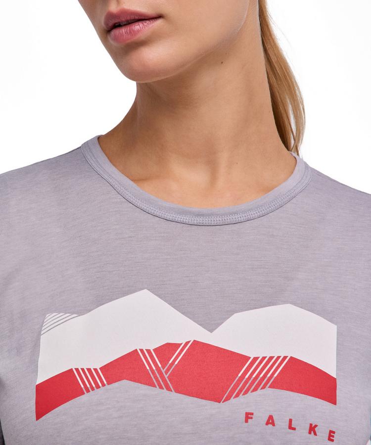 Falke Falke Trekking Tee Graphic T-Shirt Damen - silver (3290) - 2 | SportScheck