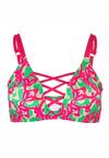 BECO BEERMANN Hawaii Breeze Bikini Oberteil Damen - pink-gr&uuml;n