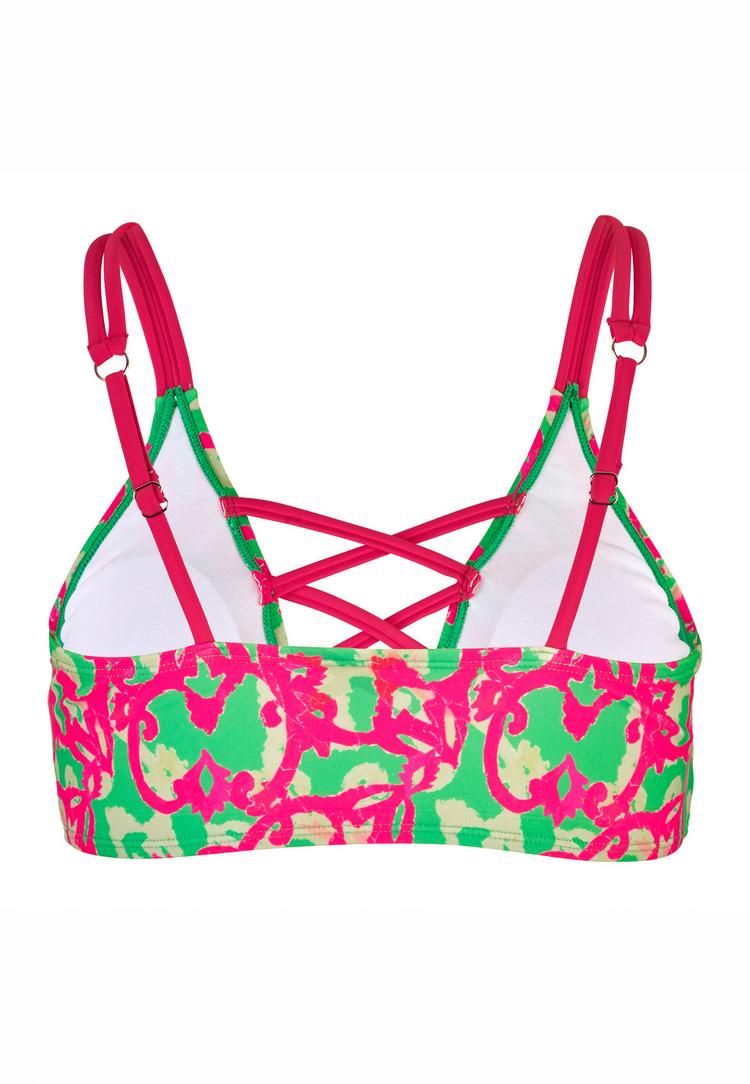 BECO BEERMANN BECO BEERMANN Hawaii Breeze Bikini Oberteil Damen - pink-gr&uuml;n - 1 | SportScheck