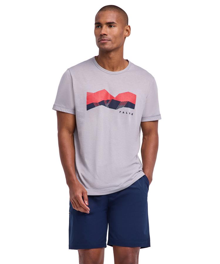 Falke Falke Trekking Tee Graphic T-Shirt Herren - silver (3290) - 0 | SportScheck