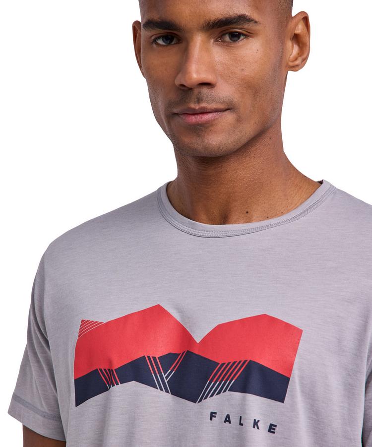 Falke Falke Trekking Tee Graphic T-Shirt Herren - silver (3290) - 2 | SportScheck