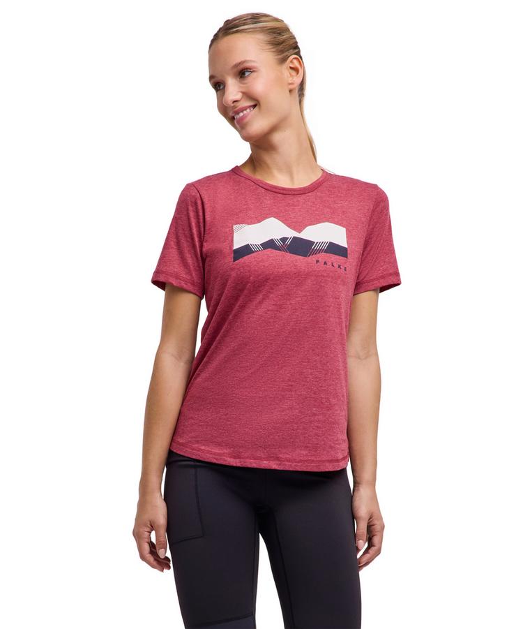 Falke Falke Trekking Tee Graphic T-Shirt Damen - ruby (8830) - 0 | SportScheck