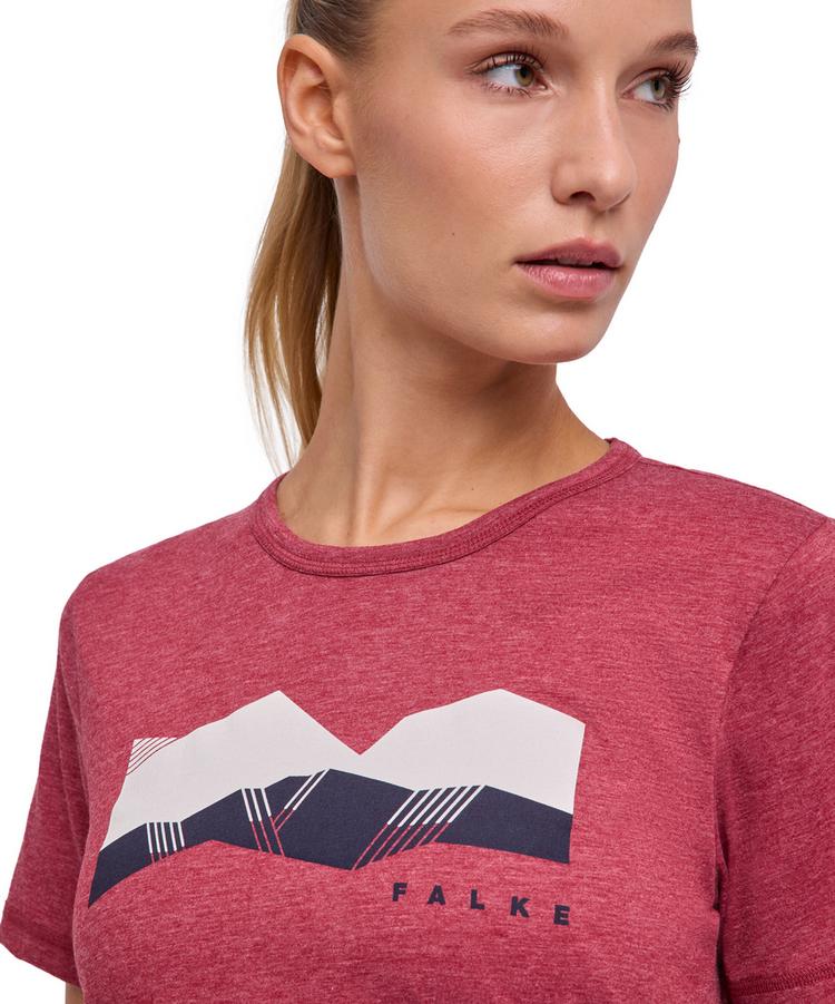 Falke Falke Trekking Tee Graphic T-Shirt Damen - ruby (8830) - 3 | SportScheck