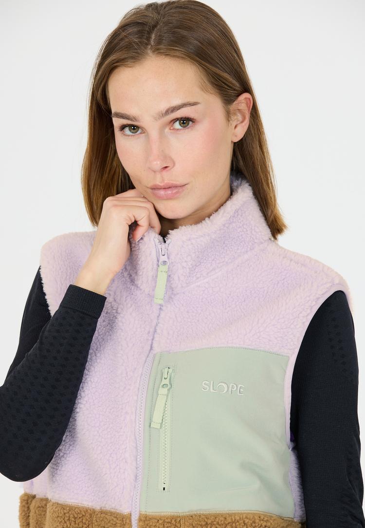 SLOPE SLOPE Katau Fleeceweste Damen - 4393 Orchid Petal - 0 | SportScheck