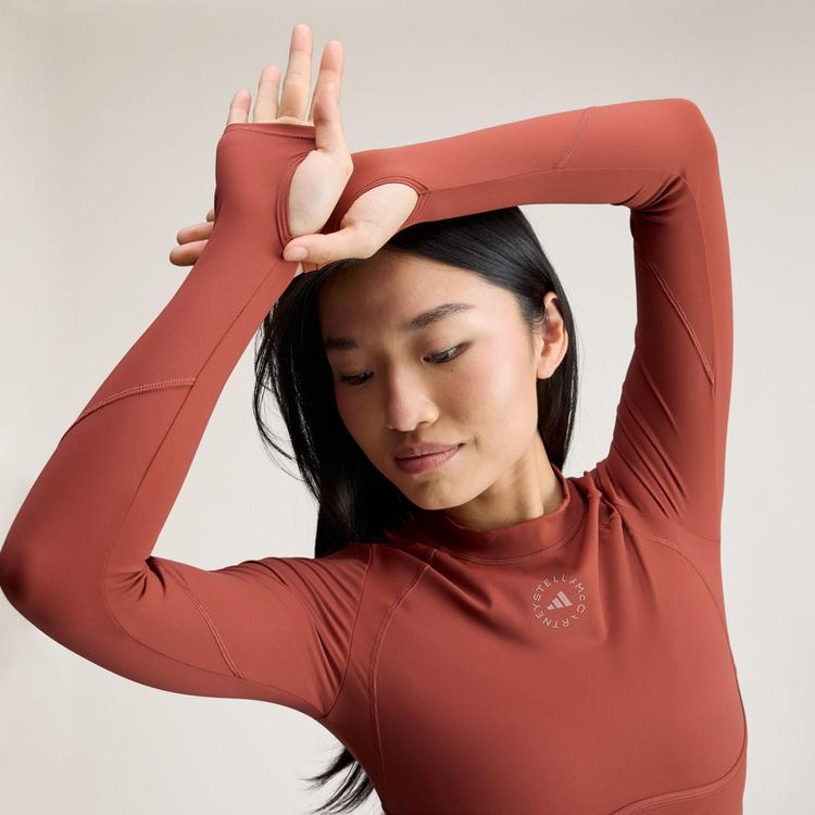 adidas adidas adidas By Stella McCartney Croptop Damen - Burnt Sienna - 1 | SportScheck