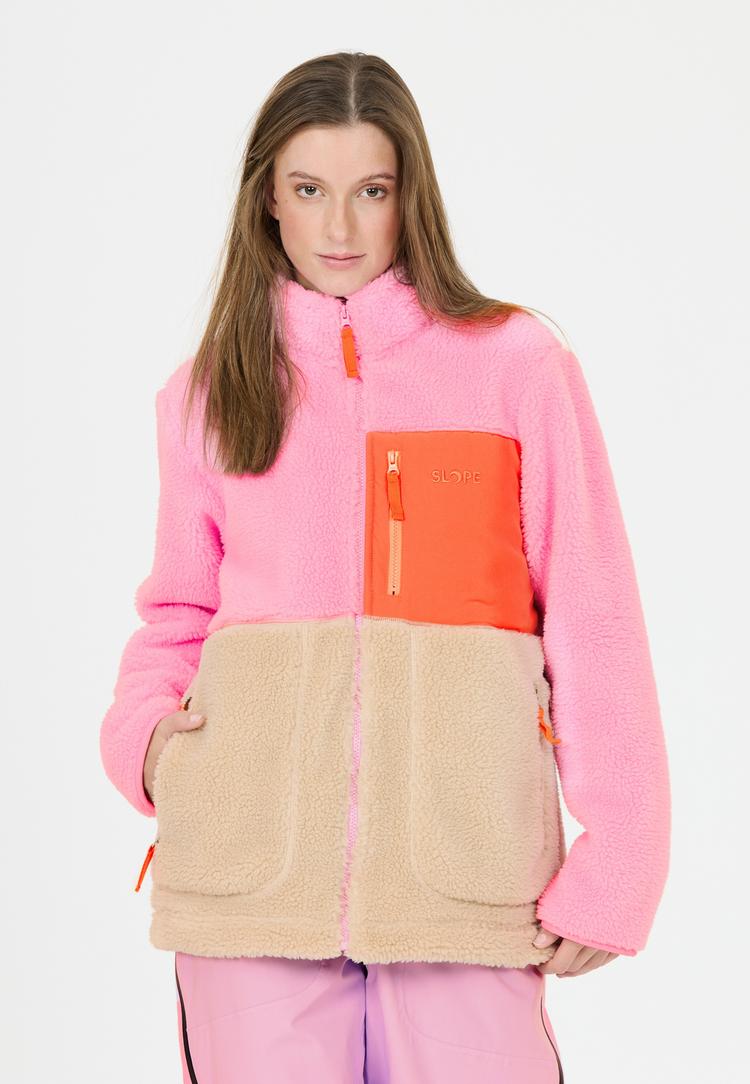 SLOPE SLOPE Katau Fleecejacke Damen - 4047 Prism Pink - 0 | SportScheck