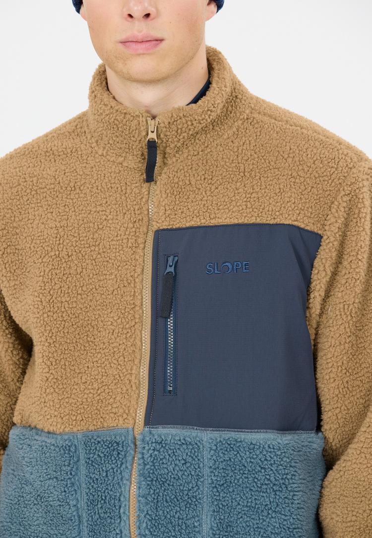 SLOPE SLOPE Katau Fleecejacke Herren - 3142 Petrified Oak - 0 | SportScheck