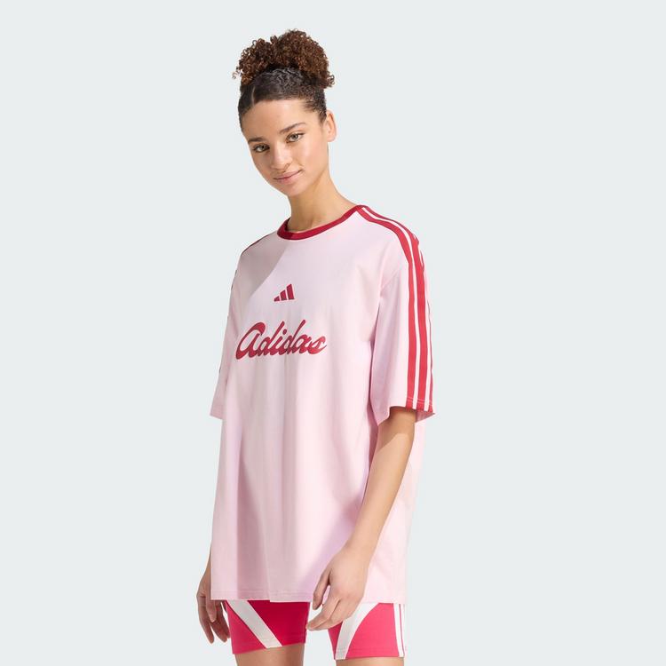 adidas adidas LUX TIRO GRAFIK T-SHIRT, LOCKER T-Shirt Damen - Clear Pink - 0 | SportScheck