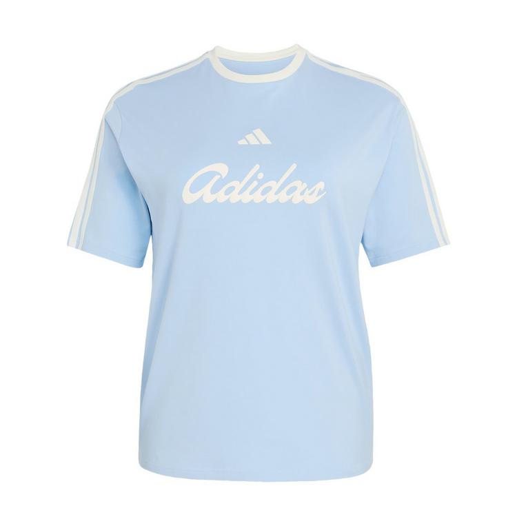 adidas adidas LUX TIRO GRAFIK T-SHIRT, LOCKER T-Shirt Damen - Glow Blue - 0 | SportScheck