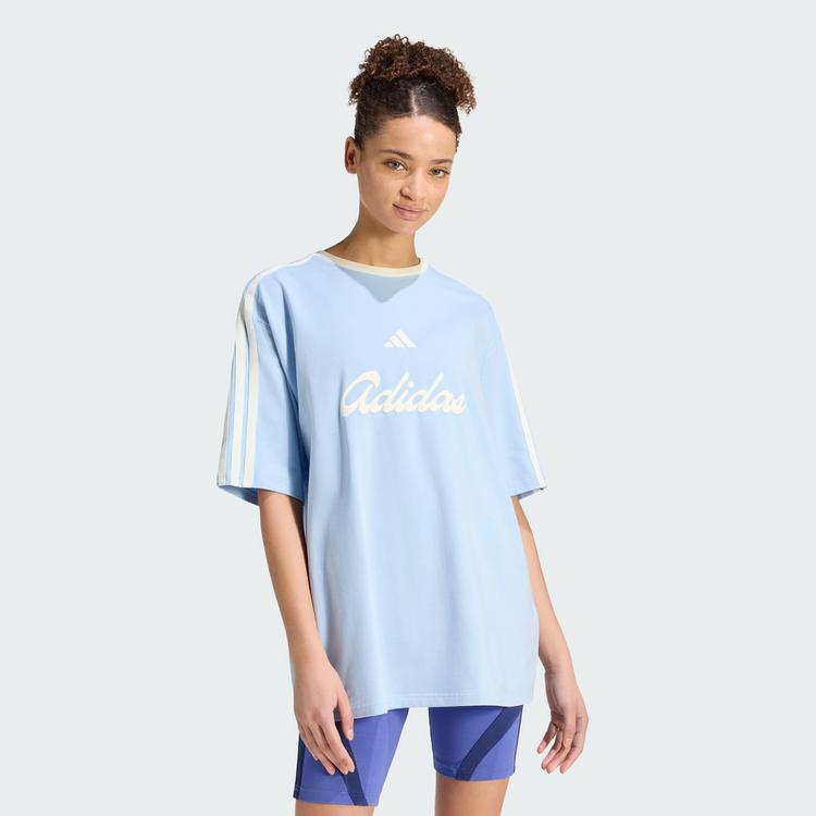 adidas adidas LUX TIRO GRAFIK T-SHIRT, LOCKER T-Shirt Damen - Glow Blue - 0 | SportScheck