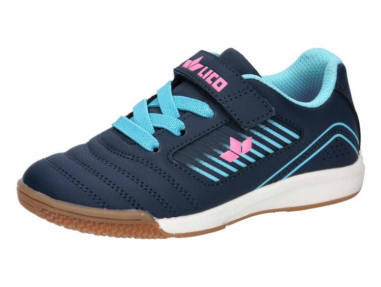 LICO LICO Hallenschuh Hallenschuhe M&auml;dchen - marine/t&uuml;rkis/rosa - 0 | SportScheck