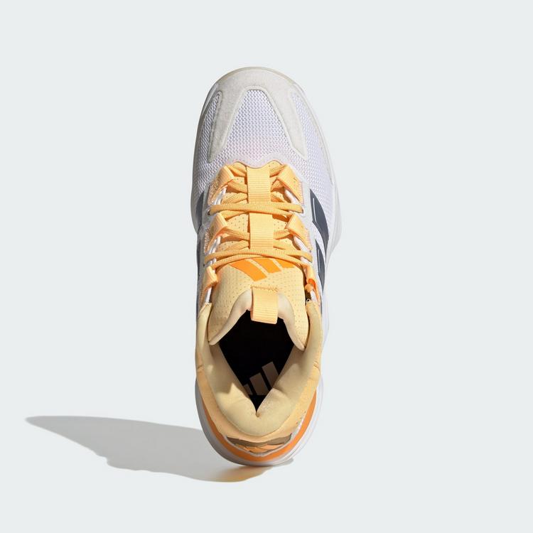 adidas adidas Court Stabil Hallenschuh Hallenschuhe Damen - Cloud White / Crystal Sky / Ice Tangerine - 1 | SportScheck
