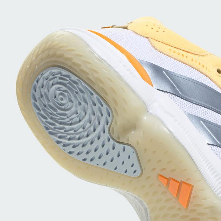 adidas adidas Court Stabil Hallenschuh Hallenschuhe Damen - Cloud White / Crystal Sky / Ice Tangerine - 6 | SportScheck