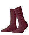 Burlington Cable Socken Damen - merlot (8117)